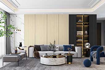 连云港轻奢风格-客厅